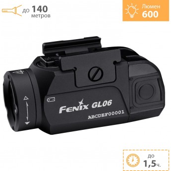 Пистолетный фонарь FENIX GL06 PICATINNY/GLOCK CREE + Подарок