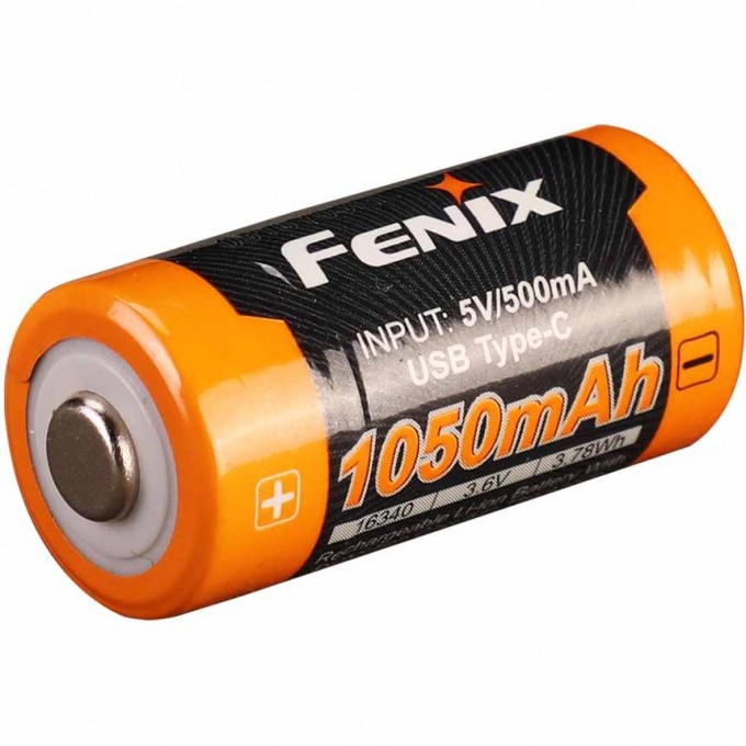 Аккумулятор Fenix 16340 1050mAh Li-ion с разъемом для USB ARB-L16-1050UP